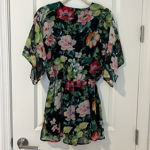 Sage the Label Floral Garden Kimono Style Romper Elastic Waist Summer Party - Picture 9 of 17